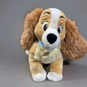 Disney Lady From Lady and the Tramp Plush Stuffed Animal Dog  12"